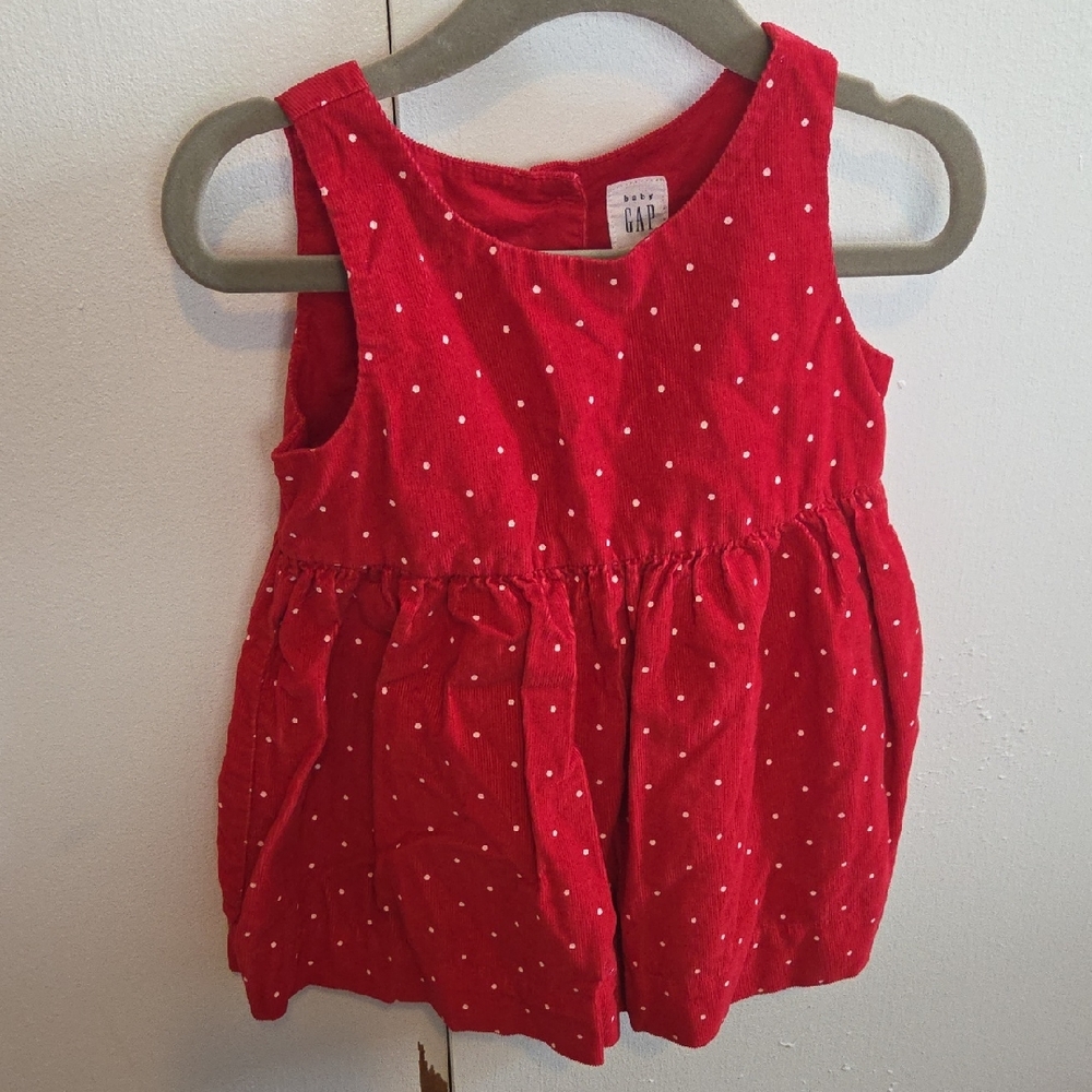 GAP Red Baby Dress with White Dots